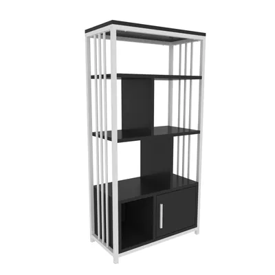 Raft librash Hanah Home, Valero, bardhë-antracit - 6