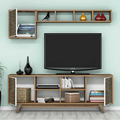 Njësi TV Inci, arrë, krem - 3