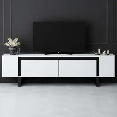 Komodë TV Hanah Home, Yildiz, e bardhë, e zezë - 3
