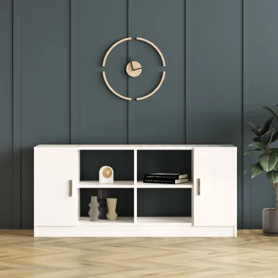 Set mobiljesh për zyre, ngjyrë e bardhë, Hanah Home, Vo15-W - 6