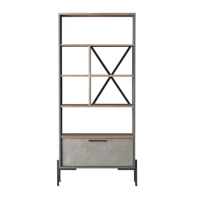 Raft librash Hanah Home, Vs4-Cga, ngjyrë kafe, gri, antracit - 6