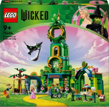 Lodër kulla Emerald City Wicked, skenë imagjinare, dekorative, shumëngjyrëshe