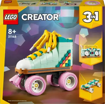 Set lodrash LEGO Creator 3-in-1 31148, patina me rrota, radio, skateboard