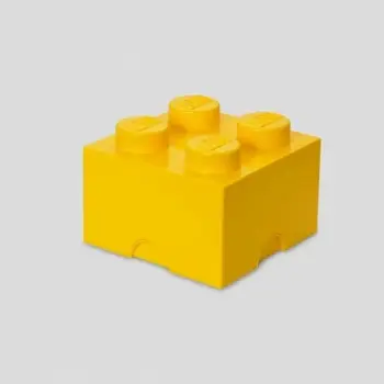 Kuti magazinimi LEGO Room Copenhagen Brick 4, 250x250x180mm, e verdhë
