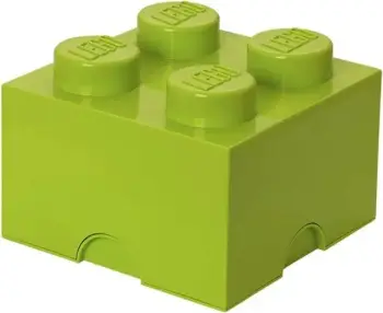 Kuti ruajtëse LEGO Storage Brick 4, plastikë, 25 x 25 x 18 cm, jeshile e çelët
