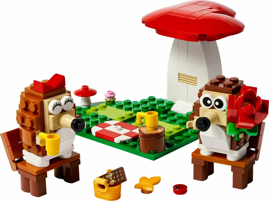 Set ndërtimi LEGO 40711, Igel und ihr Picknick-Date, shumëngjyrësh - 2