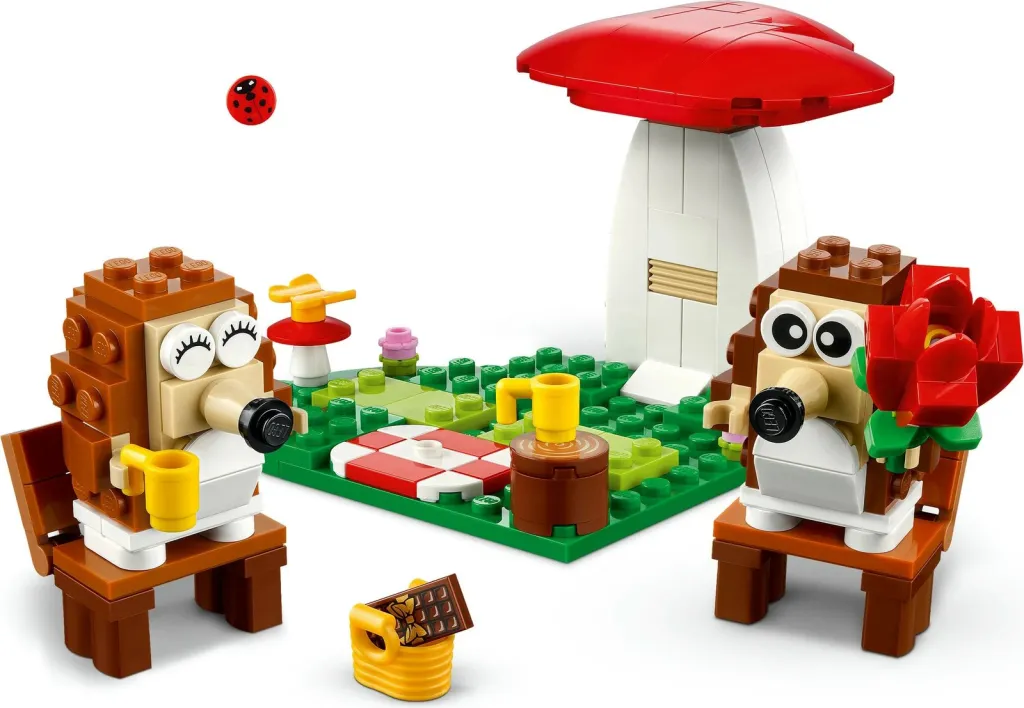 Set ndërtimi LEGO 40711, Igel und ihr Picknick-Date, shumëngjyrësh - 5