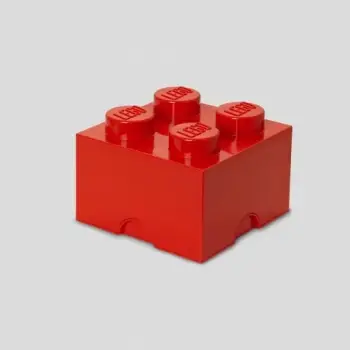 Kuti ruajtëse LEGO 4 Brick Storage Box, 25x25x18 cm, e kuqe