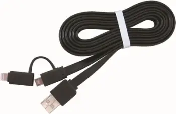 Kabllo Gembird CABLEXPERT USB COMBO, MicroUSB + lightning, 1m, e zezë