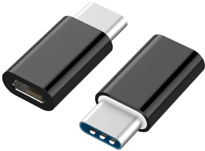 Përshtatës Gembird CABLEXPERT, USB-C në Micro USB (M/F), i zi - 1