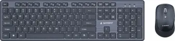Set tastierë dhe maus wireless Gembird KBS-WCH-04, QWERTY US, e zezë