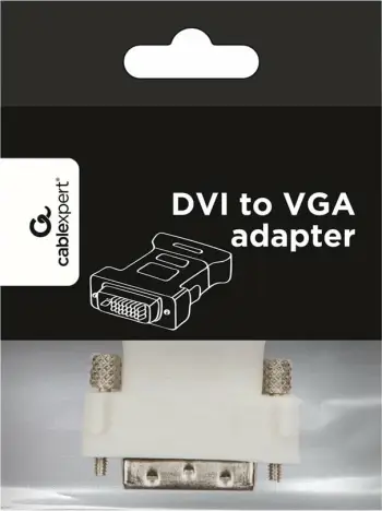Adapter kablloje Gembird A-DVI-VGA, për lidhje DVI në VGA, Bardhë