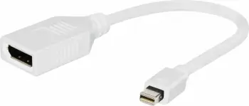 Adapter DisplayPort Gembird A-mDPM-DPF-001-W, Mini DisplayPort në DisplayPort, 10 cm, Bardhë