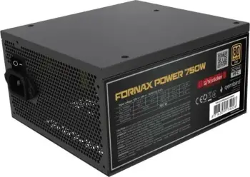 Kasë furnizues energjie Gembird Fornax Power 750W, 80 PLUS Gold, e zezë