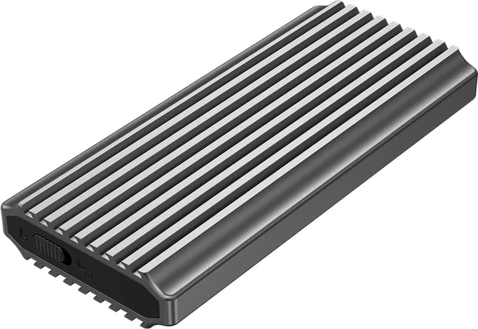 Kuti për disk Gembird EE2280-U3C-03 USB 3.1 M.2 NVMe drives, RGB, e hirtë - 2