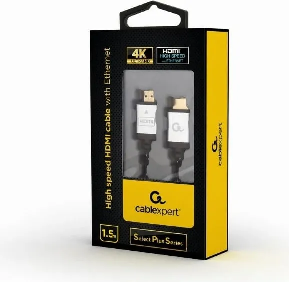 Kabllo HDMI me Ethernet Gembird CCB, 4K Ultra HD, type A, 1.5m, e zezë - 2