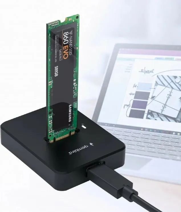 Docking station për SSD M.2 Gembird DD-U3M2, USB-C, SATA NVMe, i zi - 3
