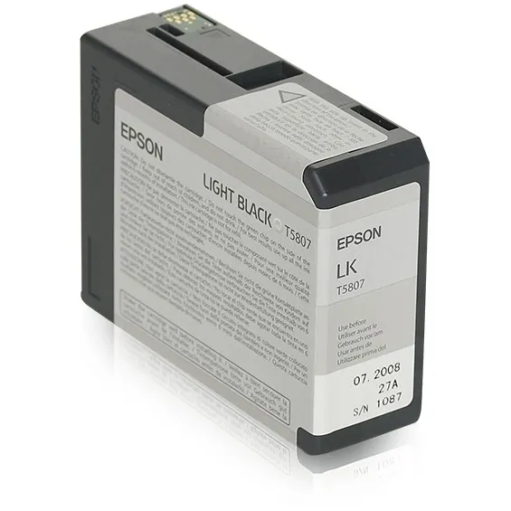 Kartutxh boje Epson T5807, Light Black, origjinal - 1