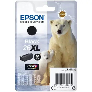 INK Epson T2621 26XL/me Kapacitet të Lartë – Zezë