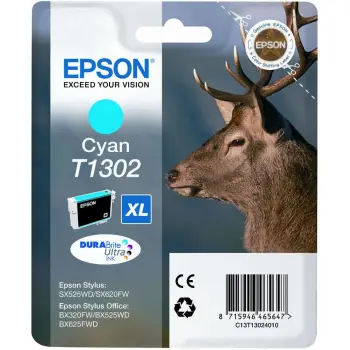 Toner Epson Stag Singlepack Cyan T1302 DURABrite Ultra