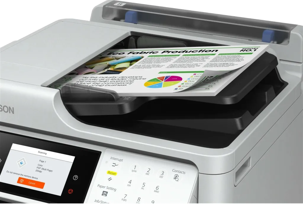 Printer multifunksional Epson WorkForce Pro EM-C800RDWF, inkjet, A4, i bardhë - 6