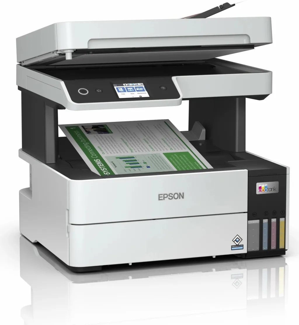 Printer Epson EcoTank ET-5150, Inkjet, A4, Wi-Fi, Touchscreen, zi/bardhë - 7