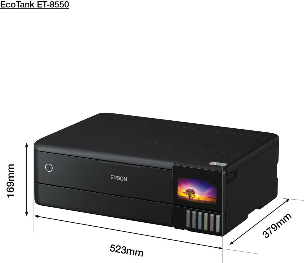 Printer multifunksional Epson EcoTank ET-8550, A3, Wi-Fi, ekran me prekje, i zi - 5