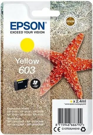 Ngjyrë për printer Epson 603 (C13T03U44020), e verdhë