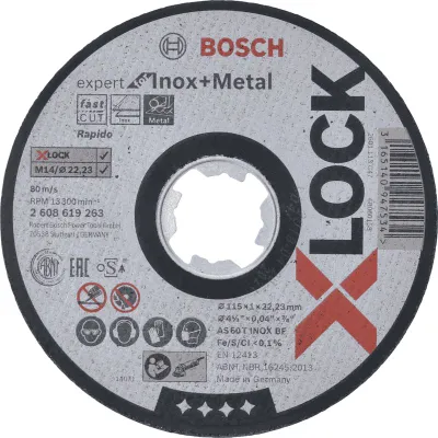 Disk prerës Bosch X-LOCK INOX, 115x1 mm - 1