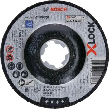 Disk prerës Bosch X-LOCK EfM, 115x2.5mm