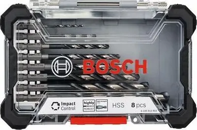 Set shpuesish Bosch HSS, 8 copë - 1