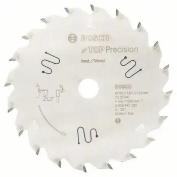 Teh sharrë rrethore Bosch Top Precision Best for Wood, 165 x 20 mm, 48 dhëmbë, i argjendtë