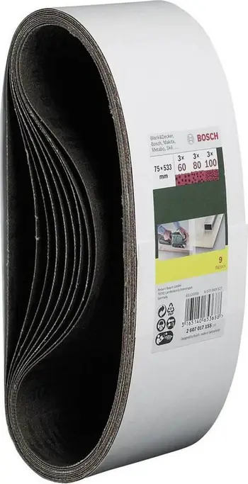 Set rripash gërryes Bosch Mixed, 75 x 533 mm, 9 copë, i përzier