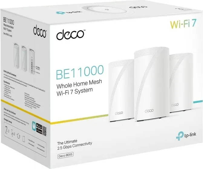 Sistem WiFi TP-Link BE9300, Mesh, WiFi 7, Tri-band, Bardhë - 4