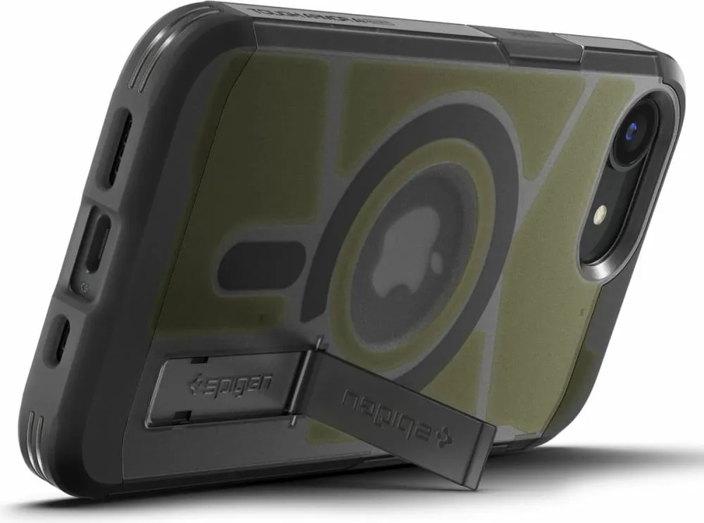 Mbështjellës Spigen Tough Armor MagSafe për iPhone 16e, Gri/Transparent - 11