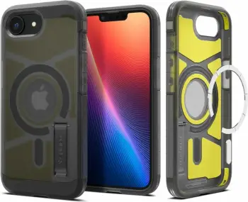Mbështjellës Spigen Tough Armor MagSafe për iPhone 16e, Gri/Transparent