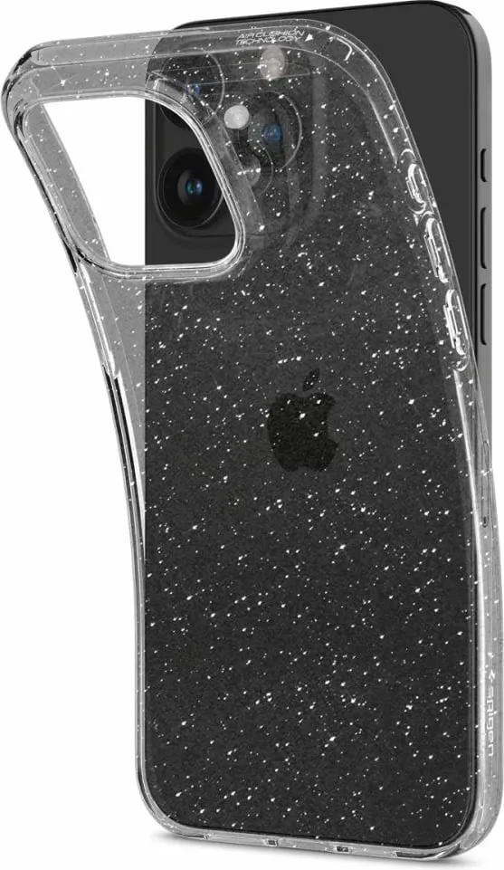Mbështjellës për iPhone 15 Pro Max Spigen Liquid Crystal Glitter, transparent - 4