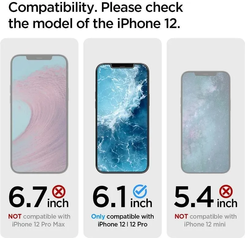 Xham mbrojtës Spigen Glass.Tr Ez Fit 2-Pack, për iPhone 12 /iPhone 12 Pro - 12