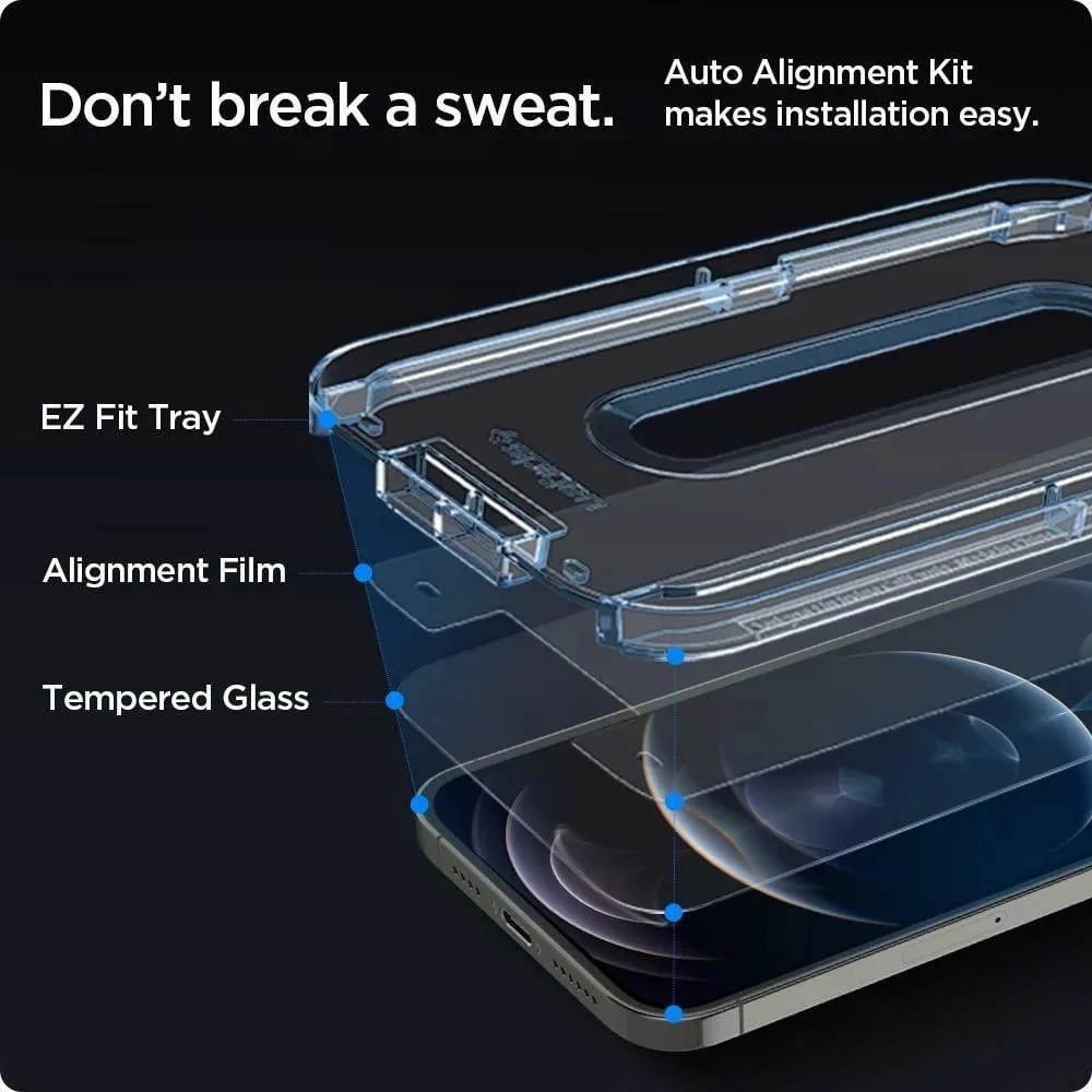Xham mbrojtës Spigen Glass.Tr Ez Fit 2-Pack, për iPhone 12 /iPhone 12 Pro - 3