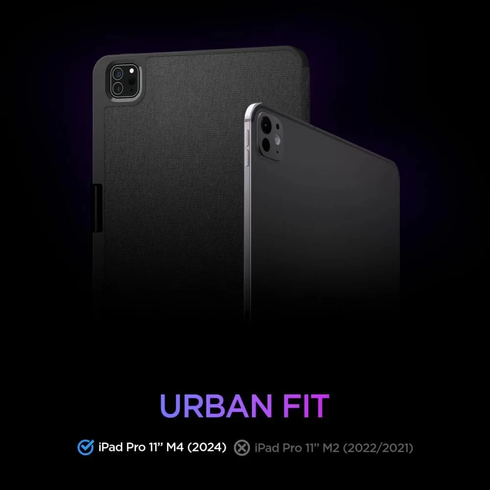 Mbulesë folio për tablet Spigen Urban Fit, iPad Pro 11" 2024, silikon, e zezë - 10