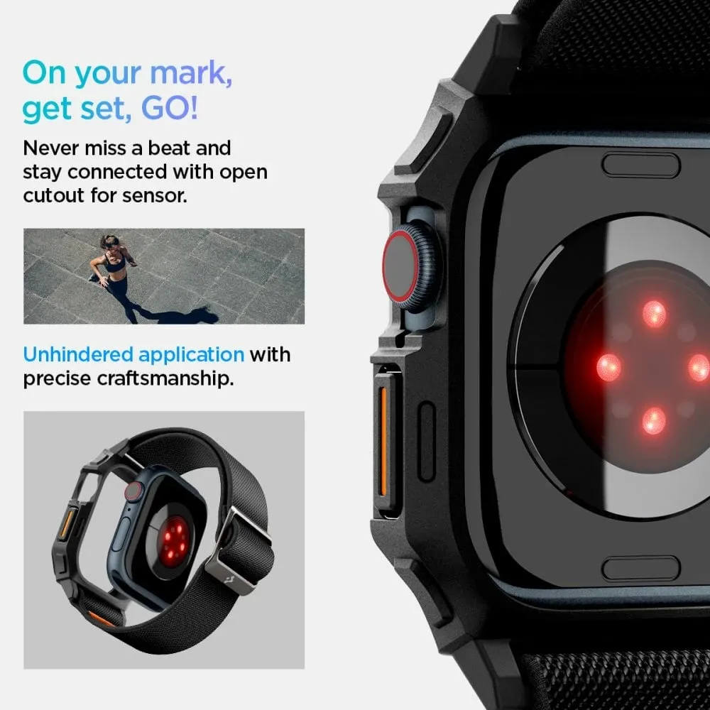 Rrip Spigen Lite Fit PRO për Apple Watch 10, 46mm, Zi - 13
