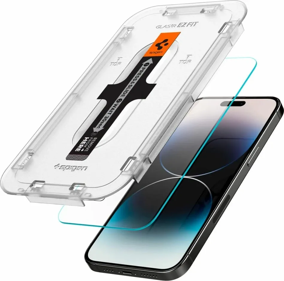 Xham mbrojtës Spigen për Apple iPhone 14 Pro, tempered glass, set 2 copë, transparent - 2