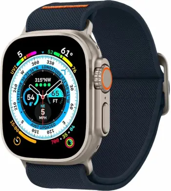 Rrip ore Spigen Lite Fit Ultra për Apple Watch, material i lehtë, i zi