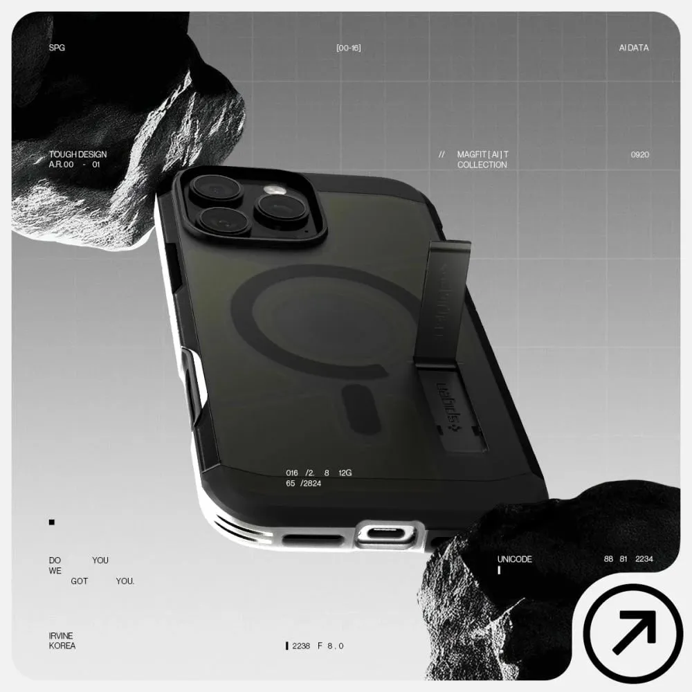 Mbrojtëse për celular iPhone 16 Pro Spigen Tough Armor T MagSafe, e zezë - 11
