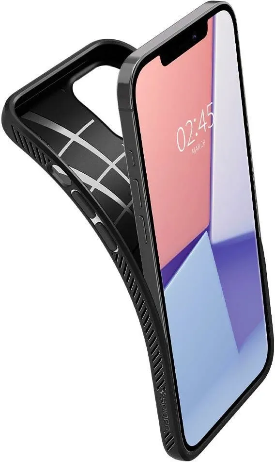 Mbështjellëse për iPhone 12/Pro Spigen Liquid Air, e zezë - 5