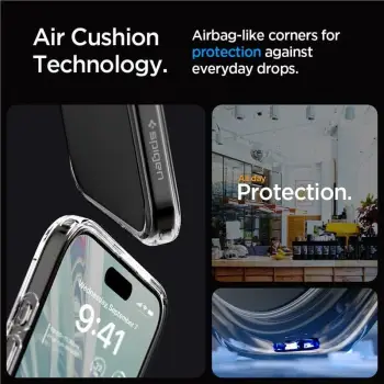 Mbrojtëse për celular Spigen Crystal Hybrid, për iPhone 15 Pro Max, bezhë