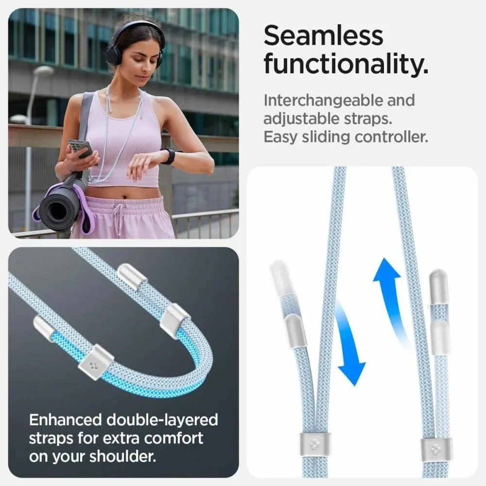 Set litarësh universal Spigen, Crossbody & Wrist Strap, ConTag Pad, kaltër - 13