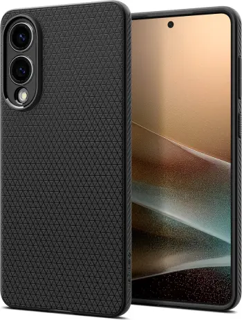 Mbulesë telefoni Spigen Liquid Air, për Samsung Galaxy S25 Edge 6.7", silikoni, e zezë mat