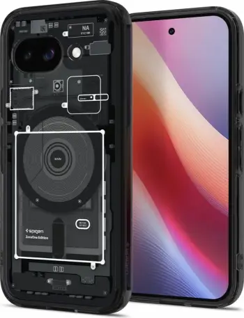 Mbështjellës Spigen Ultra Hybrid Mag MagSafe për Google Pixel 9A, Zero One, i zi