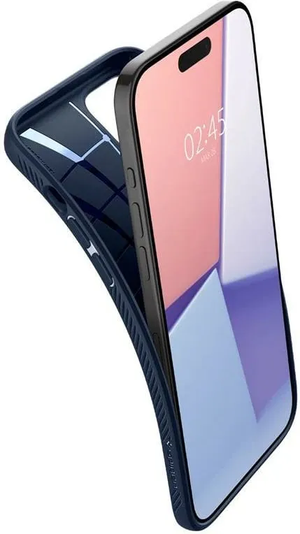 Mbështjellës Spigen Liquid Air për iPhone 15 Pro Max, Blu - 15